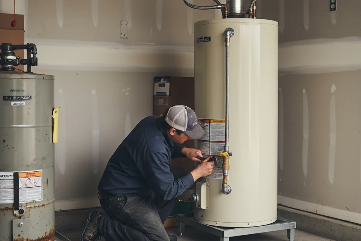 Water heater and shutoff valve replacement in Old Lyme